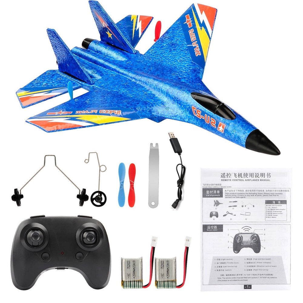 Avião Asas De Combate R/C Bateria Recarregável Unik