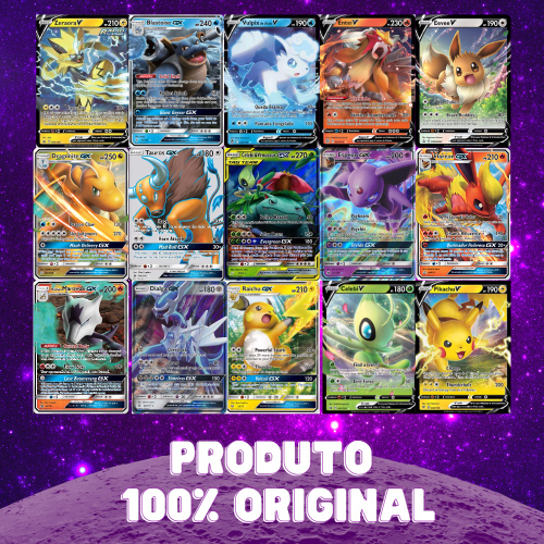 ORIGINAL - Pacotinho de 5 cartas + Pokemon V/GX GARANTIDO, Magalu Empresas