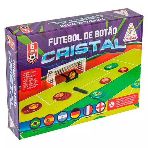 Jogo de Futebol de Botão - Cristal - 6 Times - Gulliver