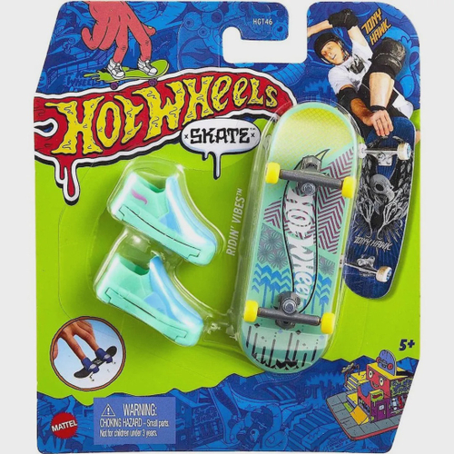 Hot Wheels Skate de Dedo c/ Tênis e Veículo 1/64 - Tony Hawk - Mattel