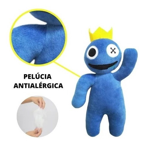 Boneco Blue Rainbow Friends ul Babão Pelúcia Jogo Roblox - Bonecos