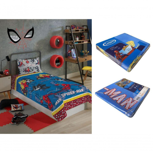 Jogo de Cama Infantil Lepper The Amazing Spider-Man 2 peças Azul - Compre  Agora