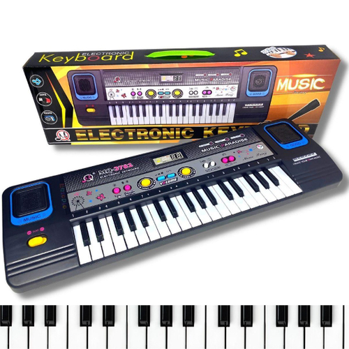 TECLADO MUSICAL MULTI PIANO KARAOKE INFANTIL MICROFONE 37 TECLAS