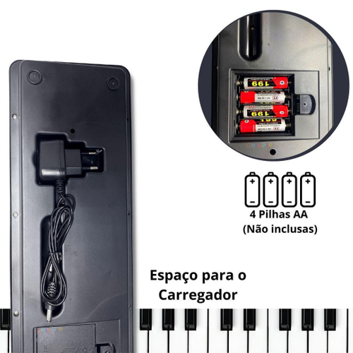 vidaXL Teclado de brincar infantil com banco/microfone, 37 teclas