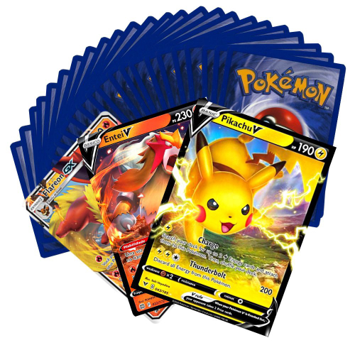 Cards Pokemon V/gx Aleatório Garantido + Pacote Com 5 Cards