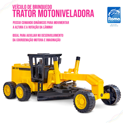 Trator Motoniveladora Infantil Roma Brinquedos