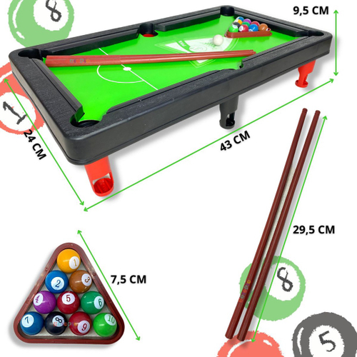 Jogo Mesa Mini Bilhar Sinuca Snooker 51 X 31 Completo em Promoção na  Americanas