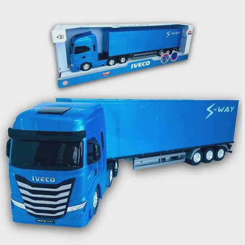 Brinquedo Carreta Iveco Hi-way Com Empilhadeira Agille