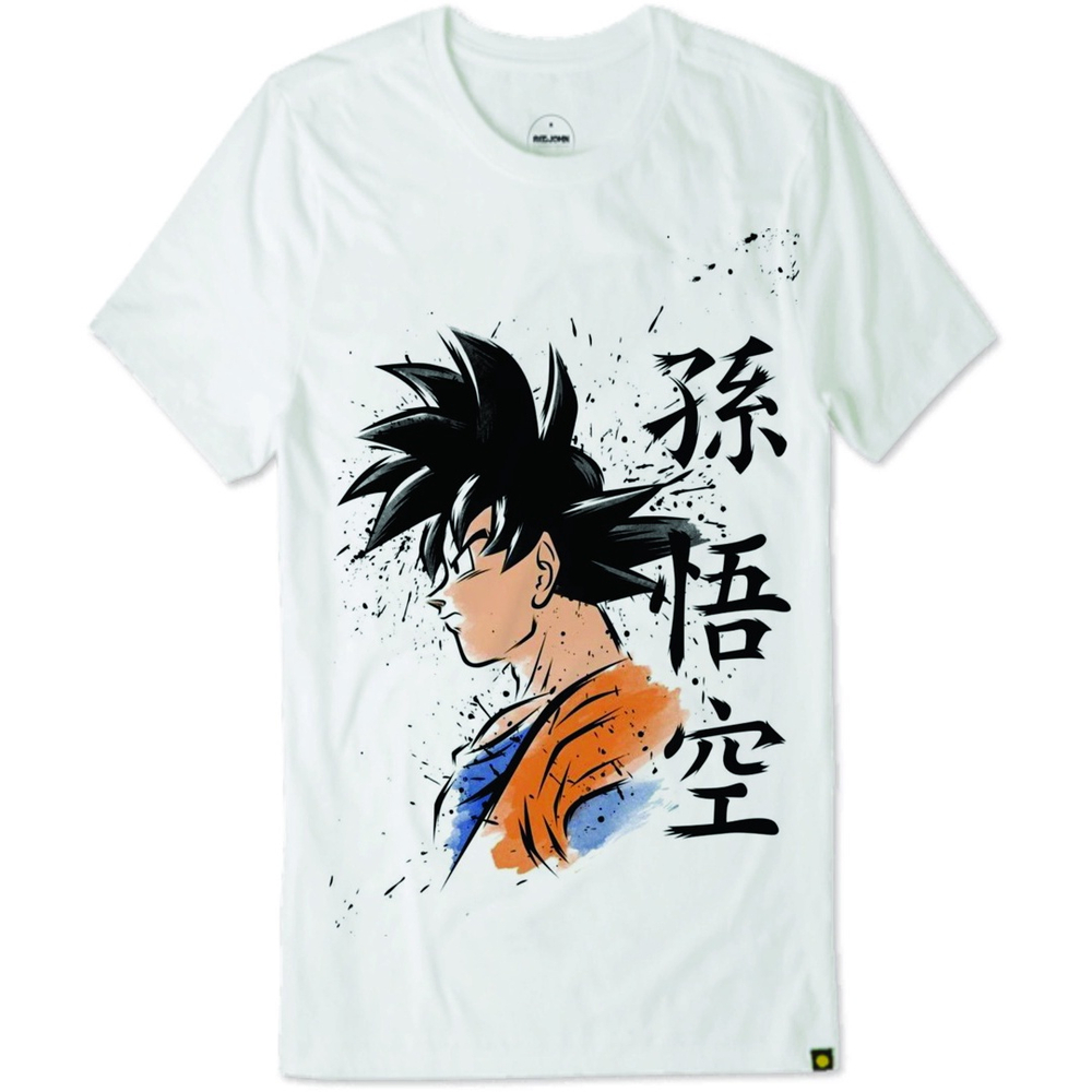 Camiseta para Colorir Dragon Ball Goku com Canetinha