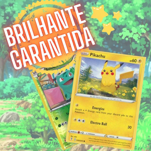 Lote de 50 Cartas Originais com 3 Brilhantes 