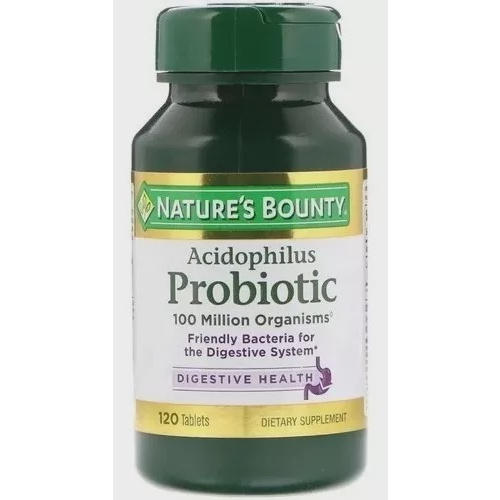 Probiótico Acidophilus - Nature's Bounty 120 Tabletes No Shoptime