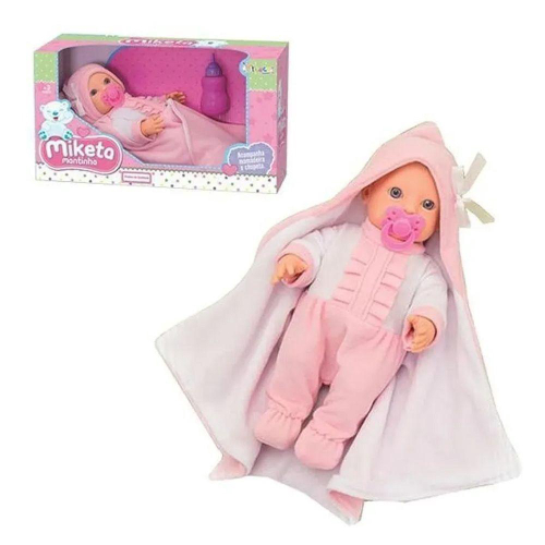 Boneca Reborn Cabelão 100% de Silicone Morena Com Acessórios Mamadeira  Chupeta Brinquedo Pelúcia Roupa Sapato