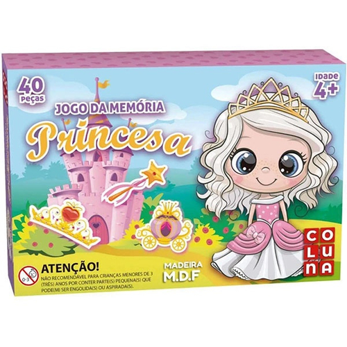 Jogo Da Memória 40 Peças Princesas Pais e Filhos