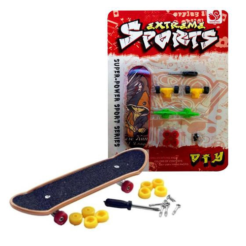 Kit 5 Skate Dedo Fingerboard Profissional c/ Rolamento Metal no Shoptime