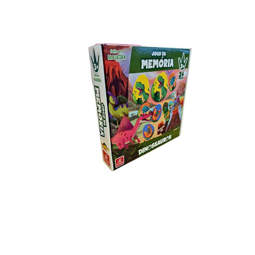 Jogo da Memória - Dinossauros - Madeira - Algazarra - Kits e Gifts