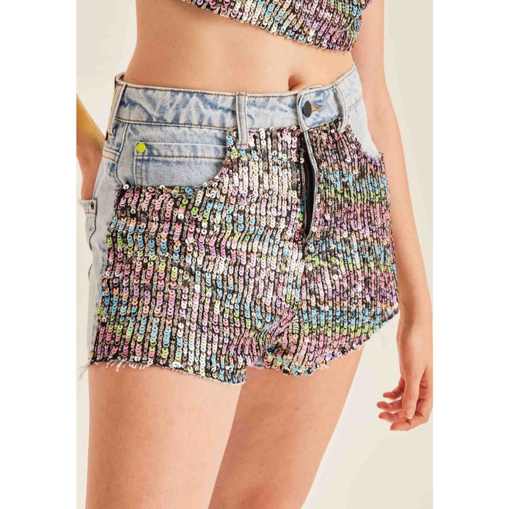 Short jeans sale com paete