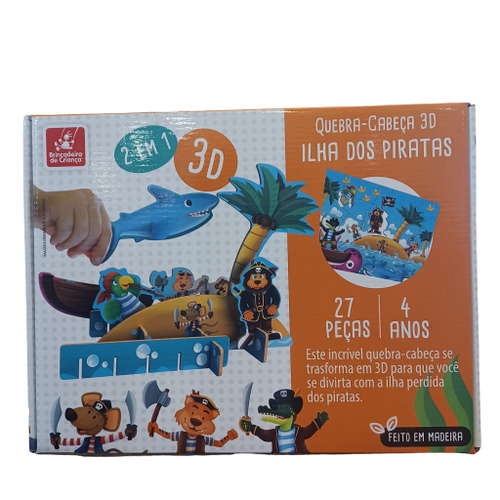 Puzzle 3D - Pack 4 Quebra-cabeças em Madeira, Quebra-cabeças