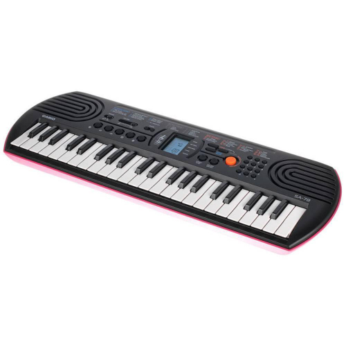 Teclado Infantil Casio Sa-78 Rosa Pink SA78 Com Fonte