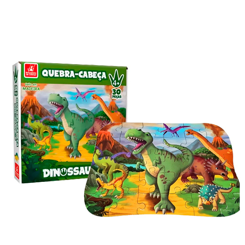 Jogo da Memória MDF - 60 peças (Dinossauro)