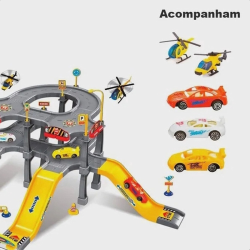 Pista de carrinhos infantil speedster helicóptero double park polibrinq  PK002 em Promoção na Americanas