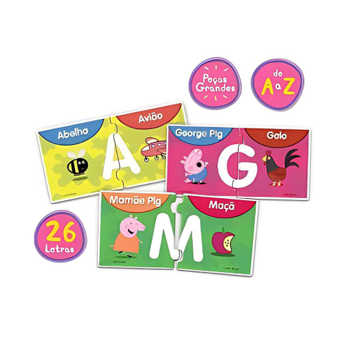 Brinquedo Jogo Educativo Letras Peppa Pig 2102 - Mimo Toys em Promoção na  Americanas