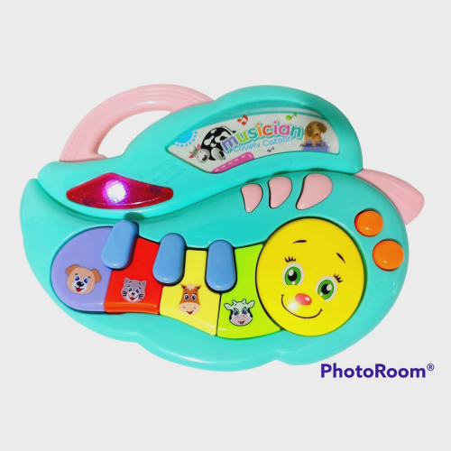 Piano Bateria Infantil Musical Brinquedo Microfone Luz Som Teclado