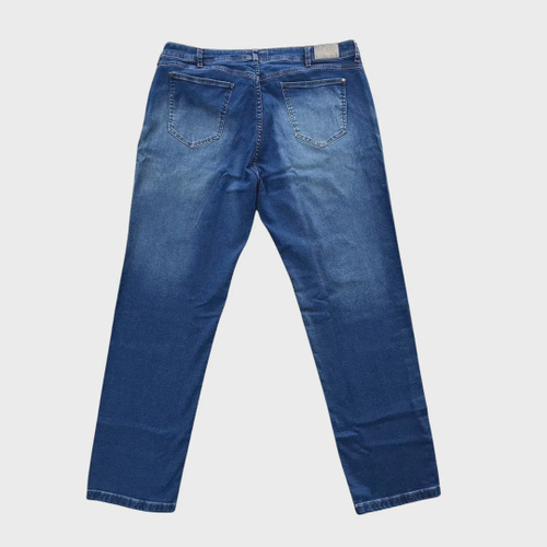 Cal a Jeans Feminina Plus Size Tamanho 60 Azul Reta Jamer em