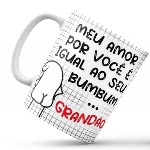 Caneca Personalizada Meme Flork Divertida - Meu Amor por Você é Igual Ao  SEu