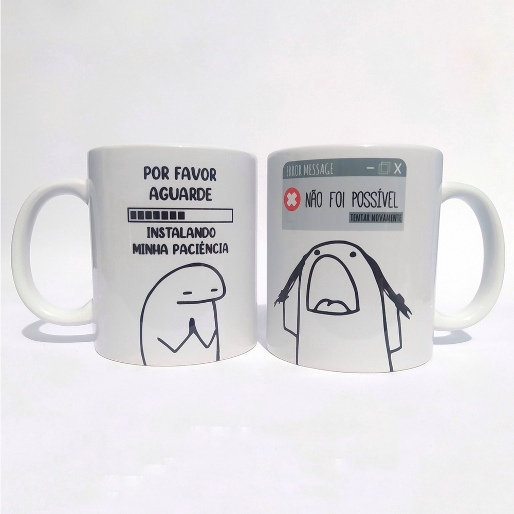 Caneca Flork Carregando Minha Paciência Boneco Palito