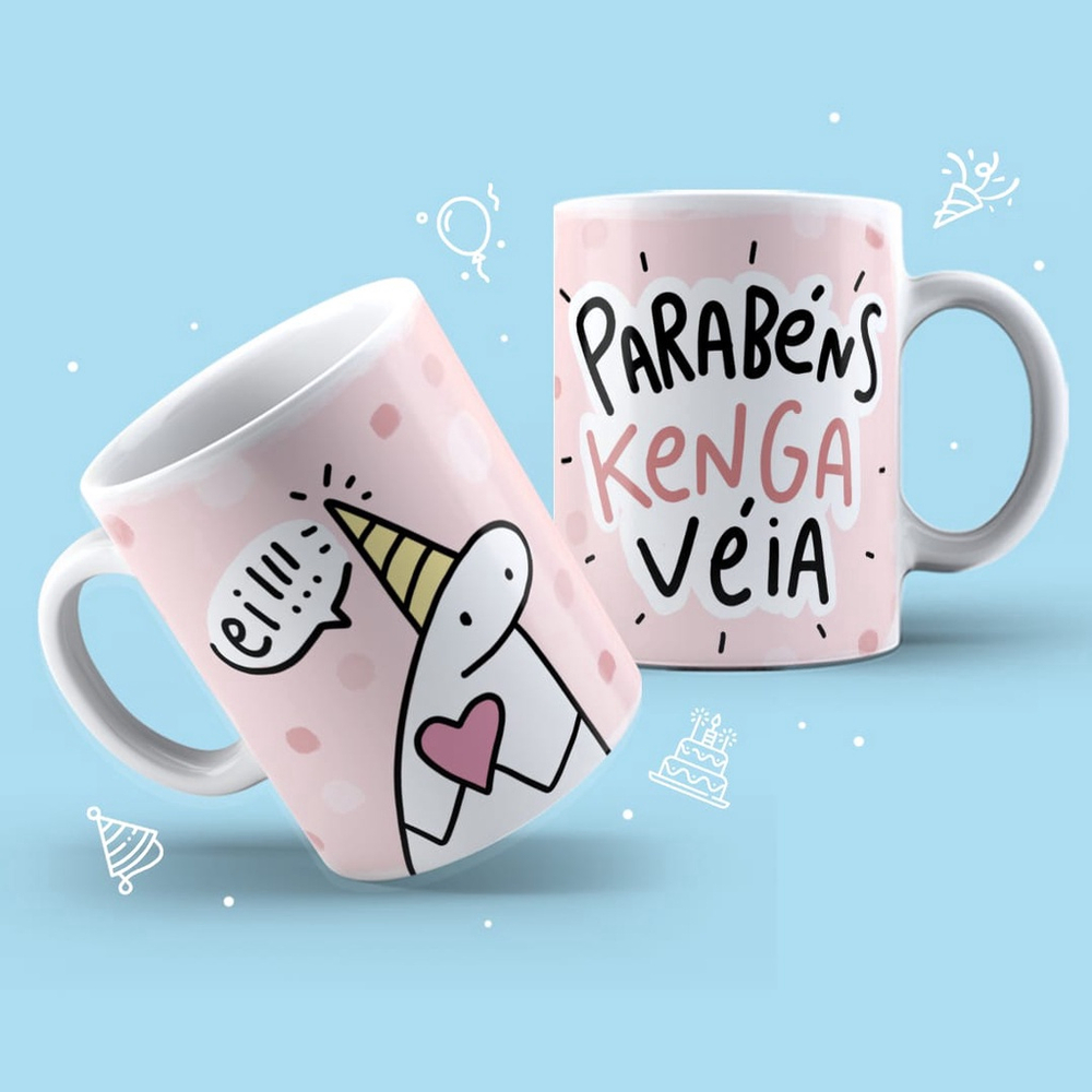 Caneca Flork Meme Engraçada Aniversário