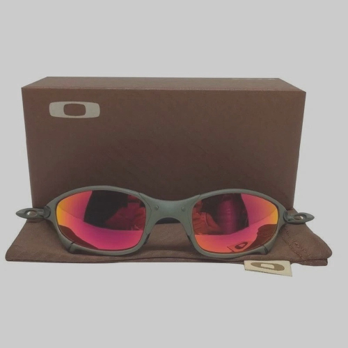 Oculos de Sol Oakley Juliet Xmetal Vermelha Double X Mandrake em