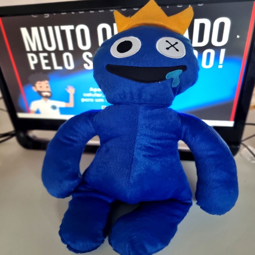 Boneco Blue Babão Rainbow Friends Jogo Roblox Azul Pelúcia Em Promoção