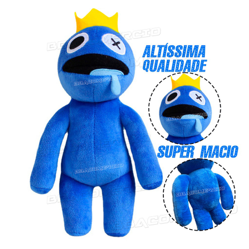 Pelúcia Rainbow Friends Roblox Monstro Blue Azul Babão 30cm