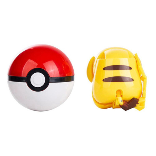 Brinquedo Pokemon Pikachu Na Pokebola Boneco Articulado em