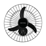 Ventilador De Parede Preto Ventisol 50Cm New 130W 220V