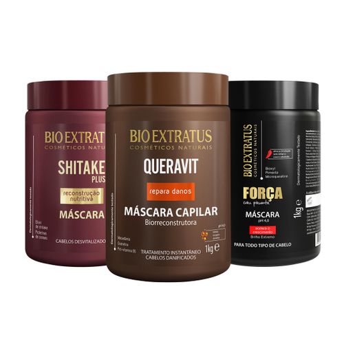 Kit Máscara Força Com Pimenta + Shitake Plus 1kg Bio Extratus em Promoção  na Americanas