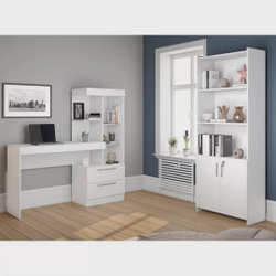 Conjunto Home Office 2 Peças 1 Escrivaninha com Estante 1 Armário 2 Portas Espresso Móveis é boa?