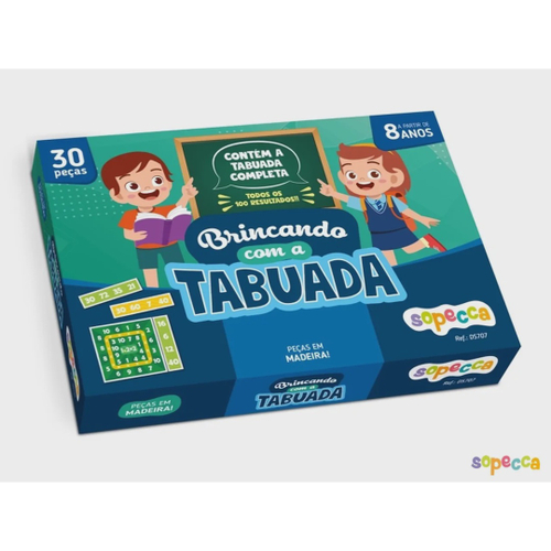 Jogo Pedagógico Tabuada Divertida com 10 Peças em Madeira Ref.3964 em  Promoção na Americanas