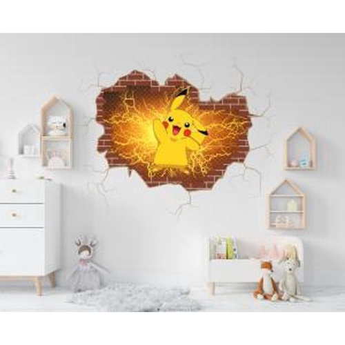 Quadro Decorativo Desenho Pikachu 3 Peças em Promoção na Americanas