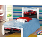 Cama Infantil Carro De Corrida 0,70 Branco - Vitamov 0501010 no Shoptime