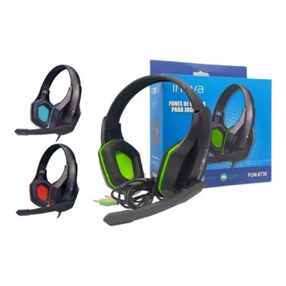 Fone De Ouvido Gamer Headset Fon 8730 Com Microfone Azul | Submarino