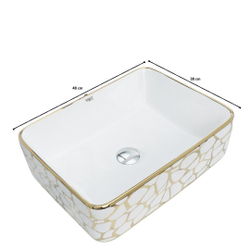 Cuba De Louça Cerâmica Apoio Banheiro Pia Dourada 48X38 Cm é boa?