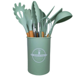 Kit Utensílios Cozinha Silicone 12 Peças Antiaderente