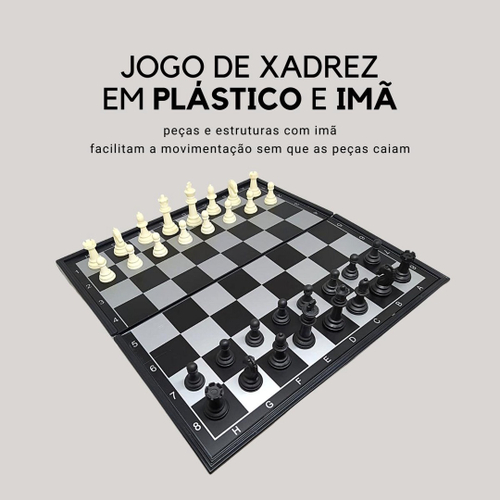 Kit 4 Jogo De Xadrez Magnético Infantil Tabuleiro Dobrável + em Promoção na  Americanas