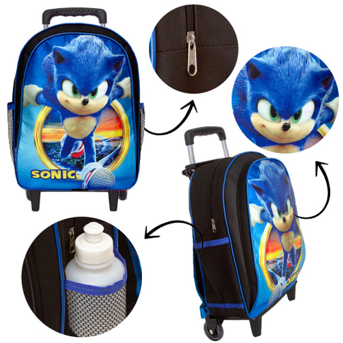 Mochila Escolar Juvenil Menino Sonic Jogo Lancheira Estojo na Americanas  Empresas