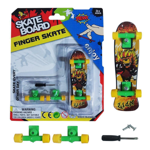 Skate De Dedo De Plástico 14 Peças Xtreme Brinquedo