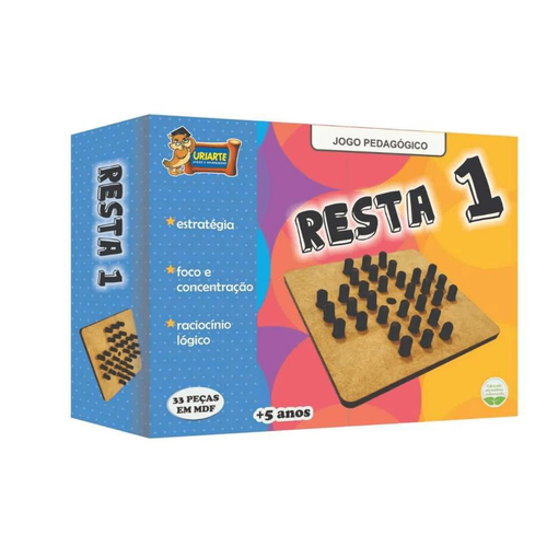 Jogo Resta Um em Madeira - 2336 - Colorido - Maninho Artesanatos - Kits e  Gifts