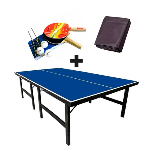 Mesa de ping pong mdp 15mm 1007 klopf c/ rodas, suporte E rede