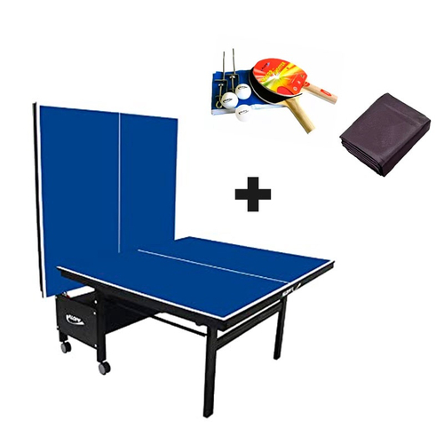 MESA DE PING PONG MDF 15mm COM RODAS SUPORTE E REDE KLOPF 1009 + Capa  Impermeável