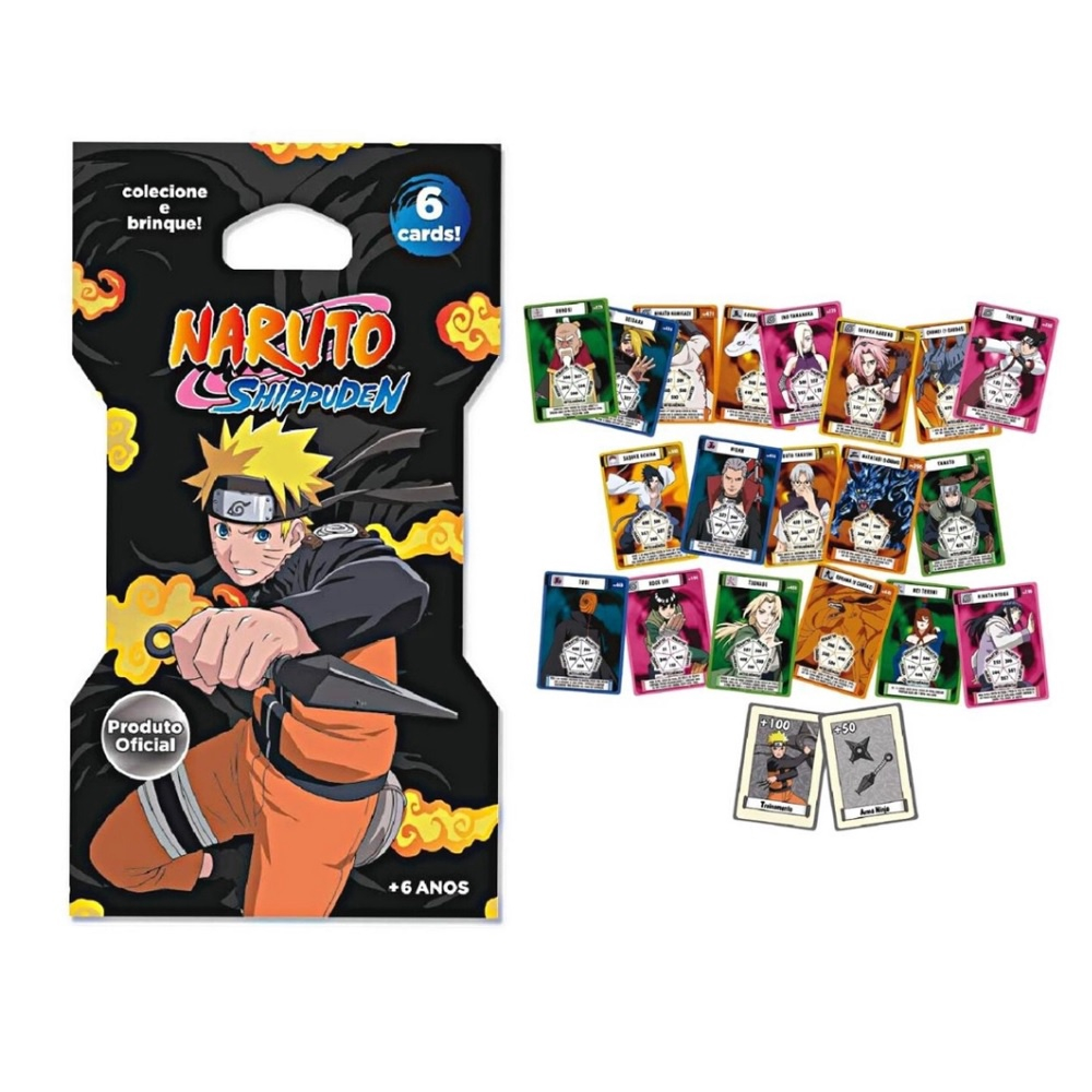 1.000 cards NARUTO = 250 pacotinhos - Coleção UNIVERSO NARUTO, inclui todas  as séries, NARUTO CLÁSSICO, SHIPPUDEN E BORUTO